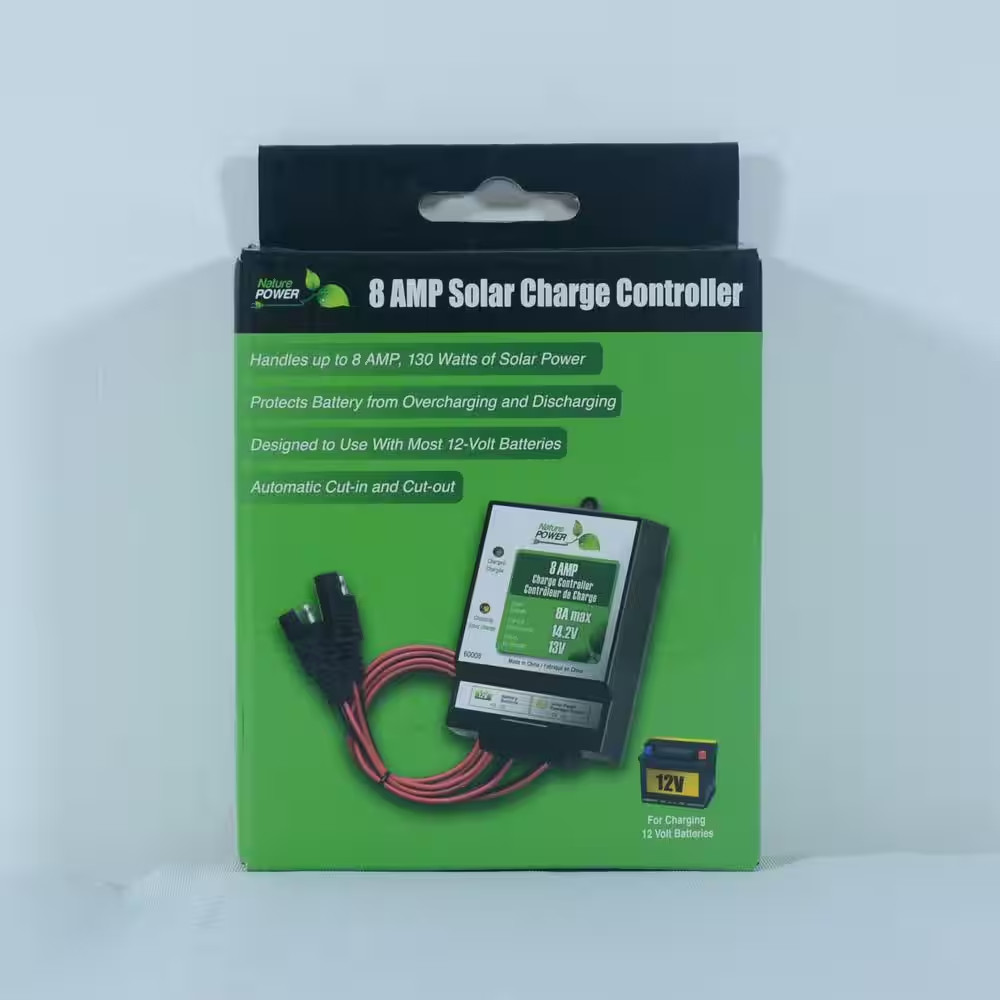 8 Amp 130-Watt 12-Volt Solar Power Charge Controller