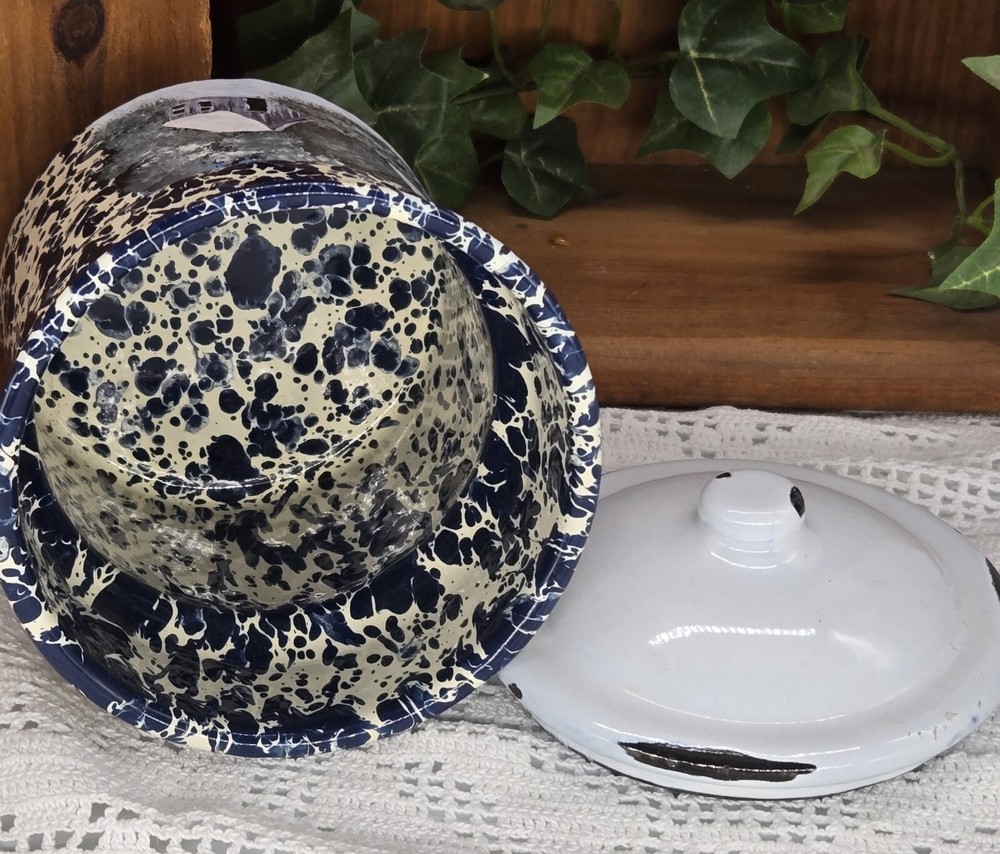enamel container (25022) hand painted