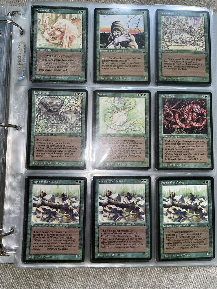mtg Magic the Gathering The Dark 1994 InComplete Set, But Has $ Extras ! Read