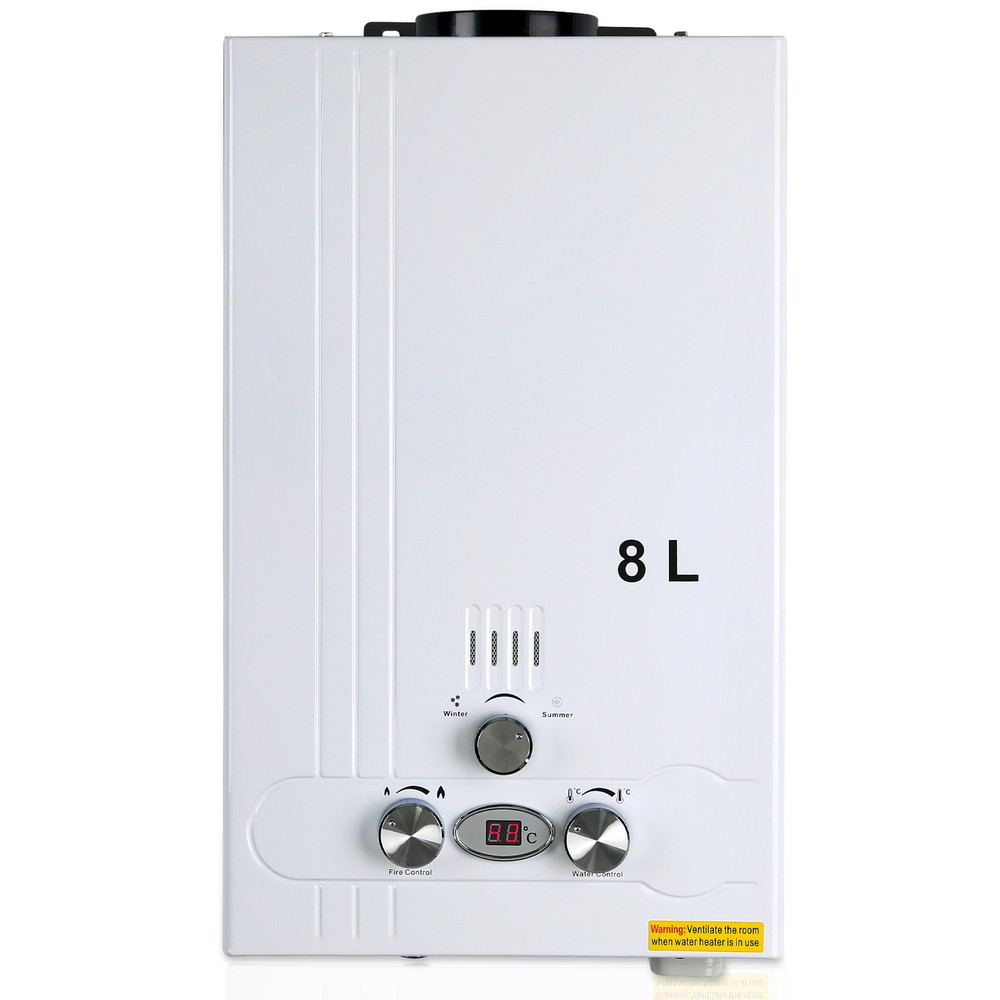 8L 2GPM Tankless LPG Liquid Propane Gas Hot Water Heater On-Demand Water Boiler