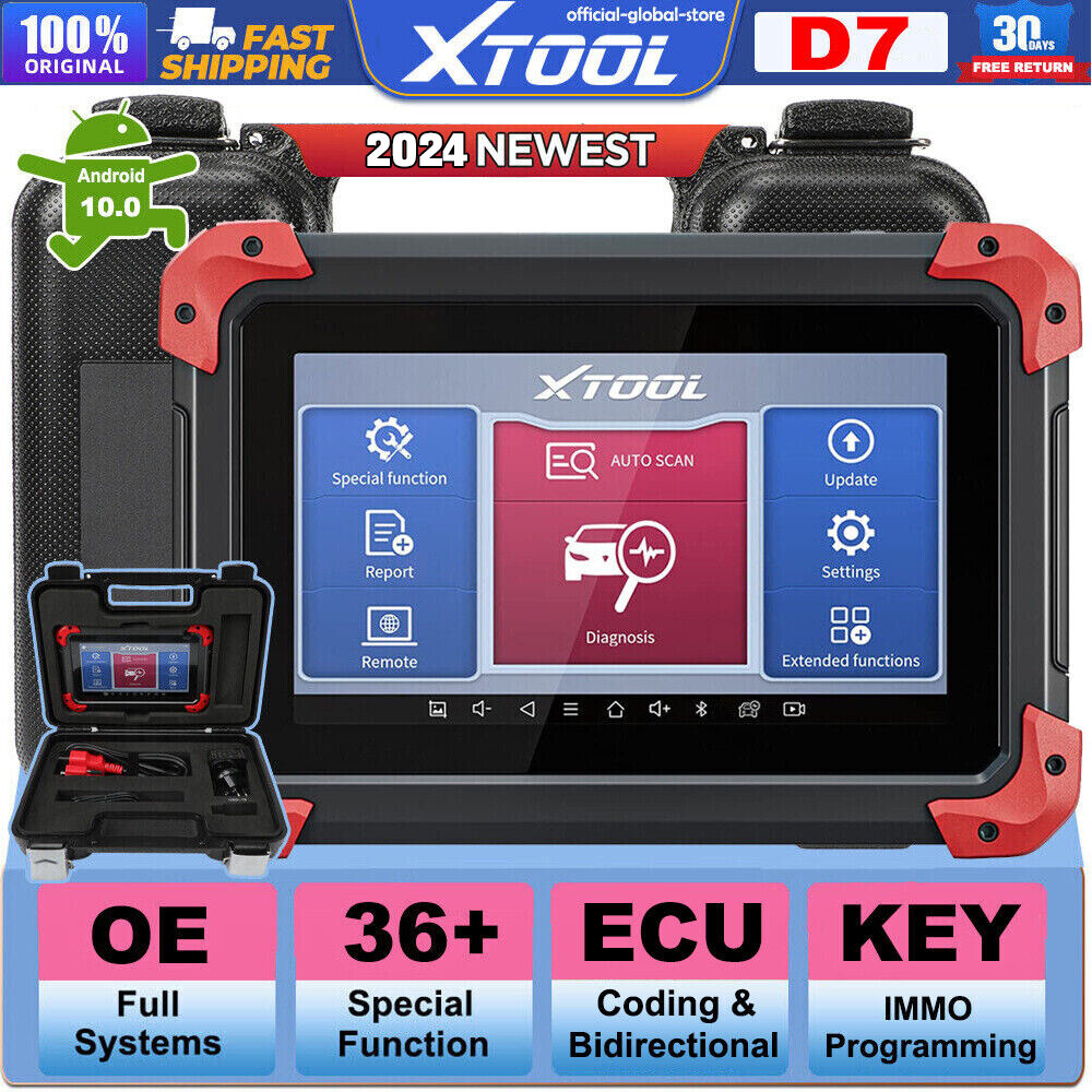XTOOL D7 Auto Bidirectional Scanner Full System Diagnostic Key Pr0gramming Tool