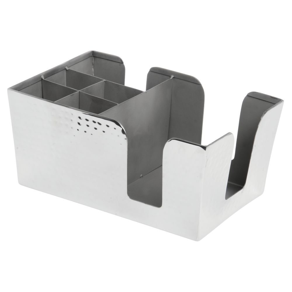 HUBERT® Bar Organizer with Hammered Finish 6-Compartment