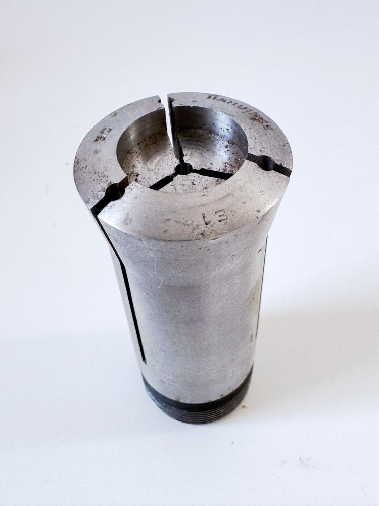 .866" E1 HARDINGE EMERGENCY 5C Round Collet External & Internal Threads 3 Slots