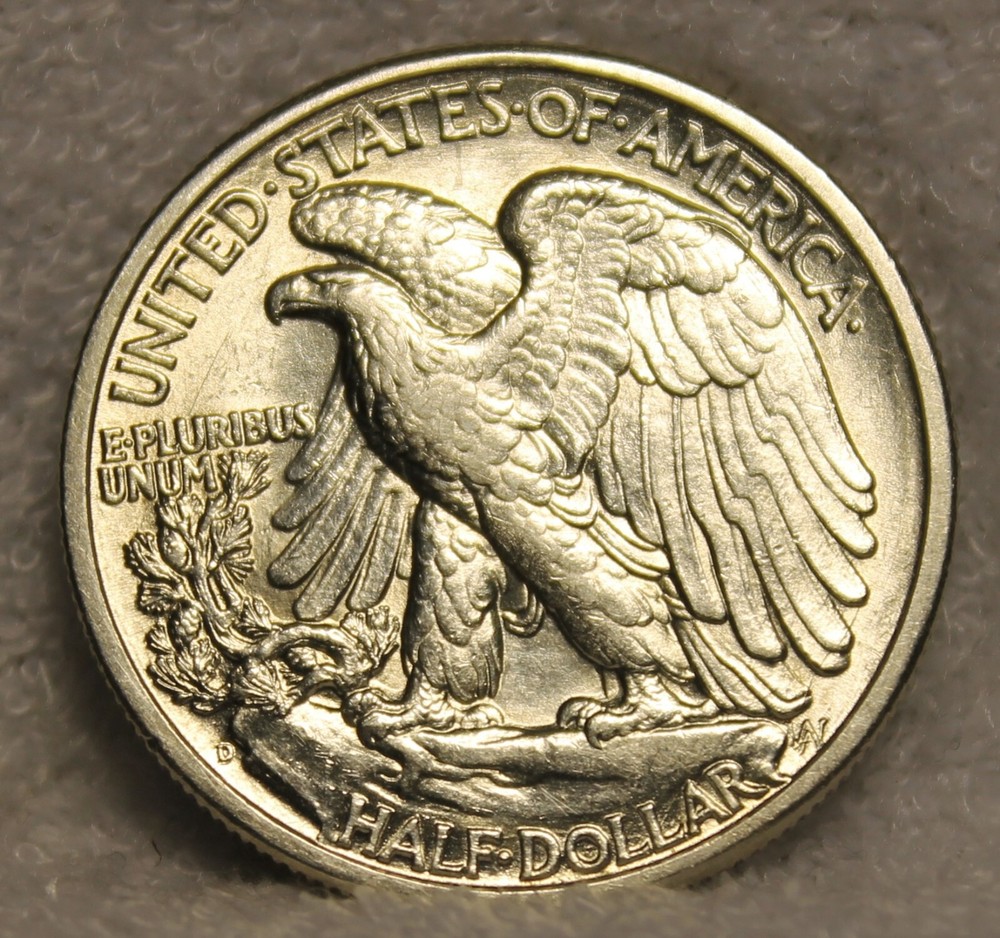 walking liberty half dollar 1942D uncirculated