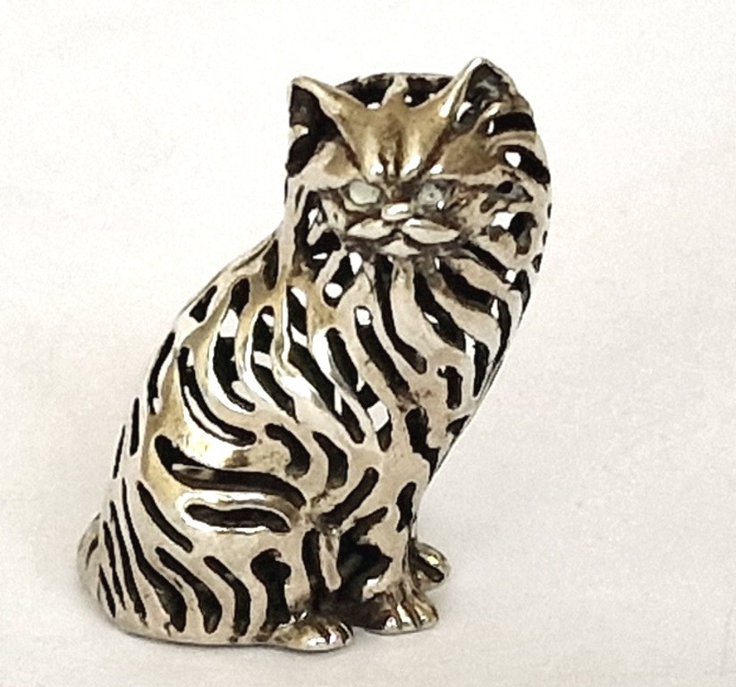 Decorative Figure Cat 800 Silver Z520