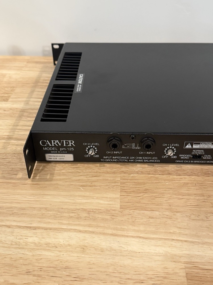 Carver PM-125 Stereo Professional Reference Power Amp