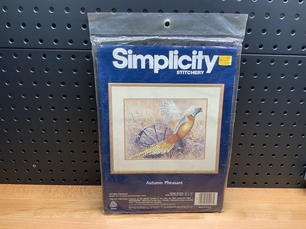Simplicity Stitchery AUTUMN PHEASANT Kit New