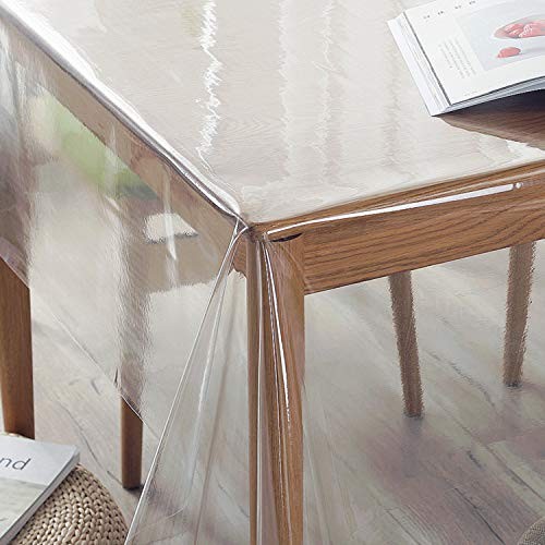 sancua Clear Plastic 100% Waterproof 60 x 102 (Rectangular), Crystal