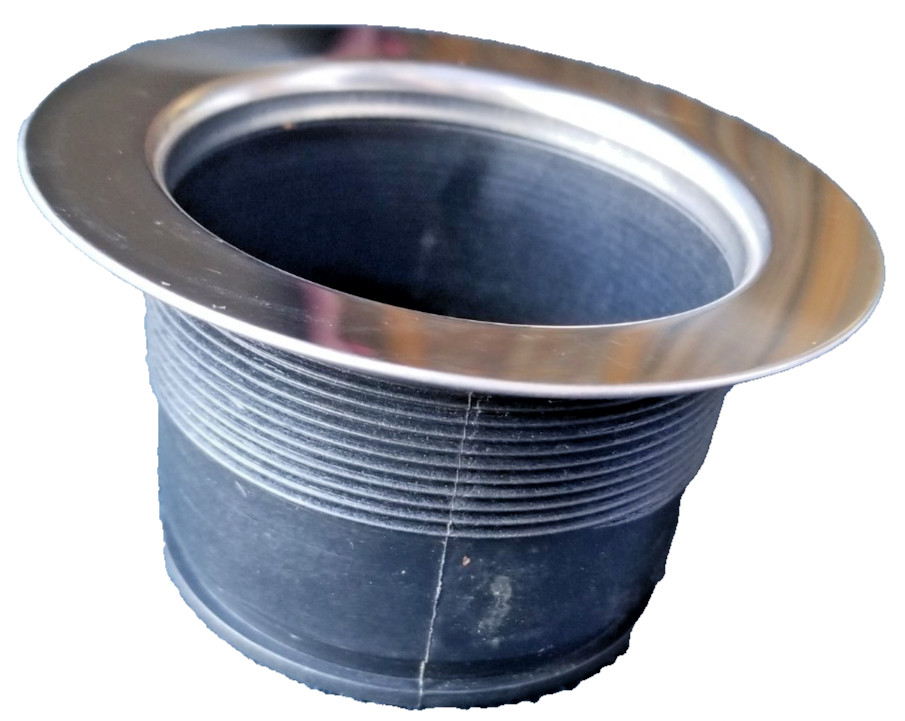 Garbage Disposal Flange threaded ABS with chrome ring, New