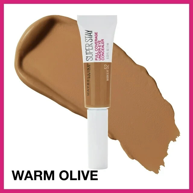 Maybelline Super Stay Full Coverage Under-Eye Concealer 52 Warm Olive, 2 pack