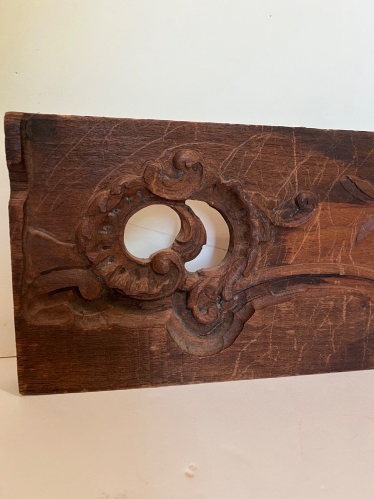 salvaged antique carved board