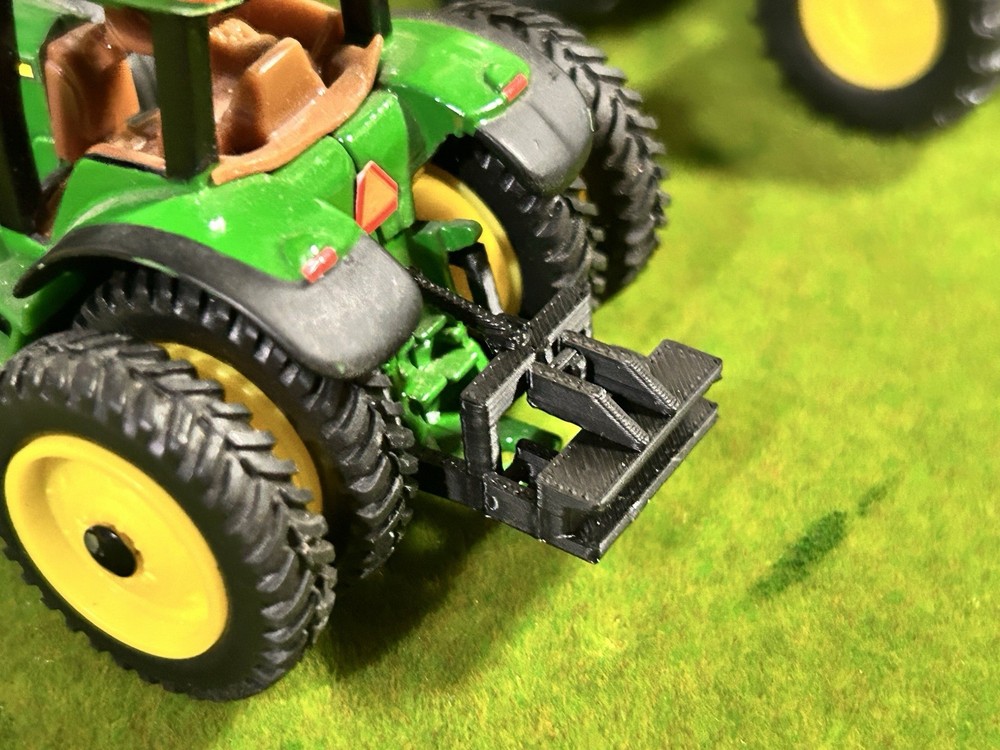 Custom 3d Printed 1/64 Quick Hitch With Implement Adapter