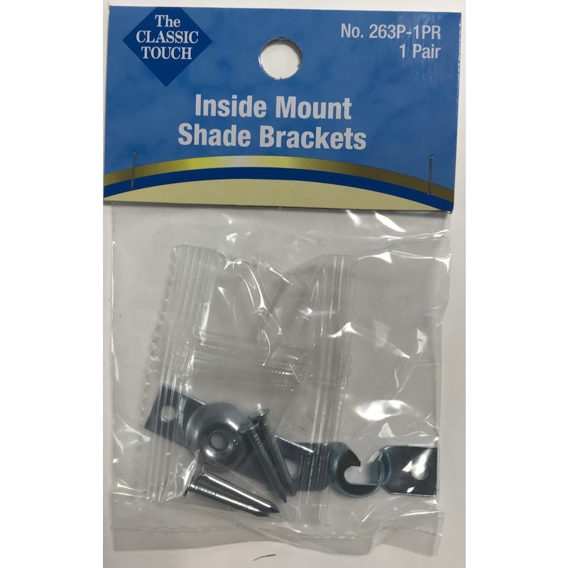 Friedland 263P-1PR Silver Inside Mount Spring Roller Shade Bracket with Hardware