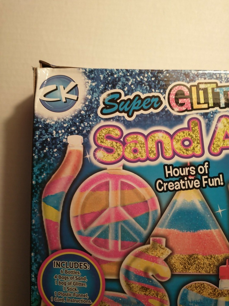 NEW Super Glitter Sand Art 4- Project Kit Set Creative Kids Activity Gift