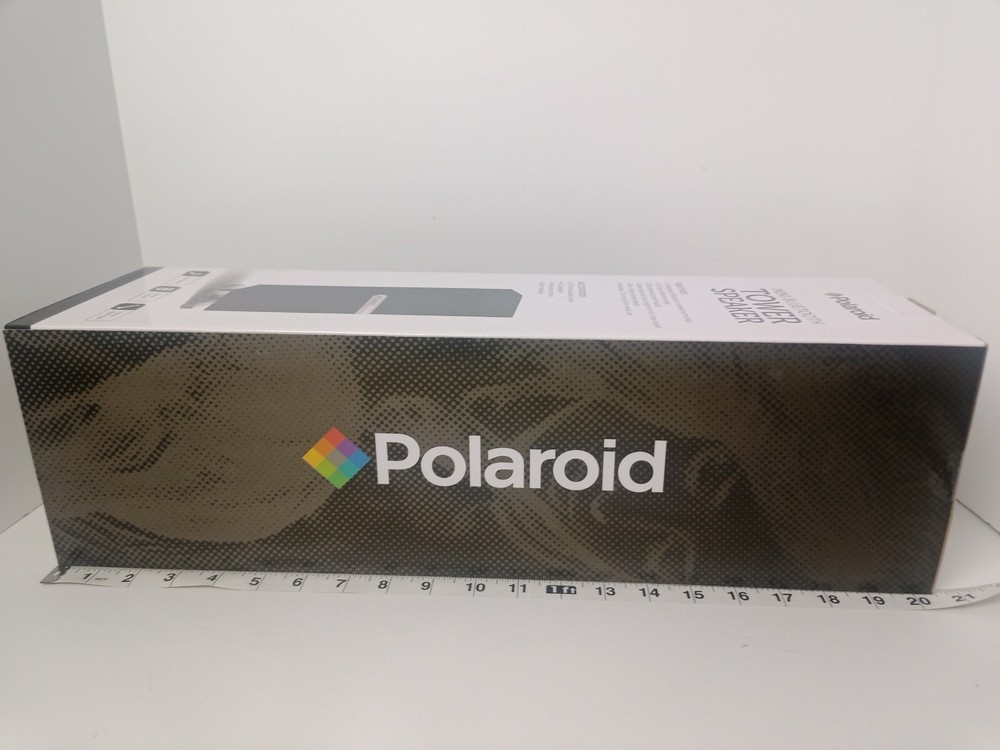 Polaroid Mini Bluetooth Tower Speaker Remote Rechargeable BLACK NEW