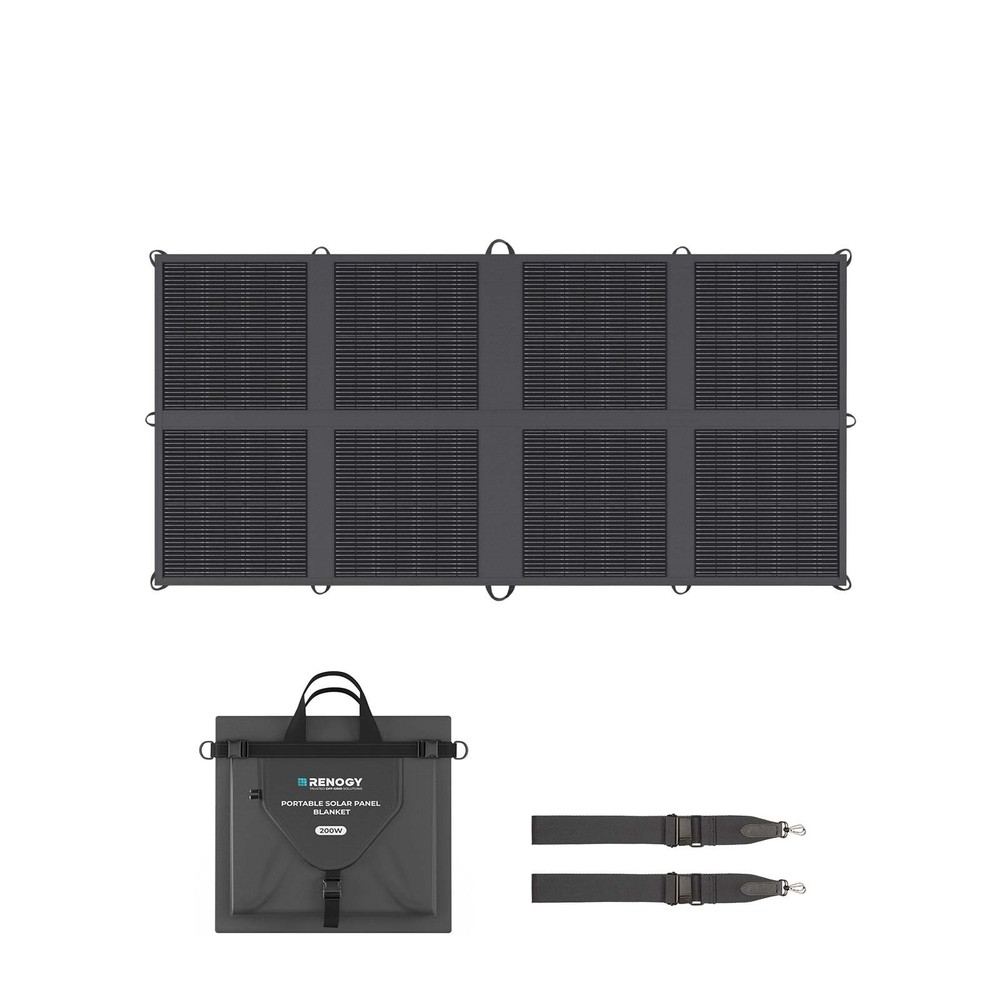 Renogy 200W Solar Panel Blanket Portable Solar Suitcase Foldable Solar Panel
