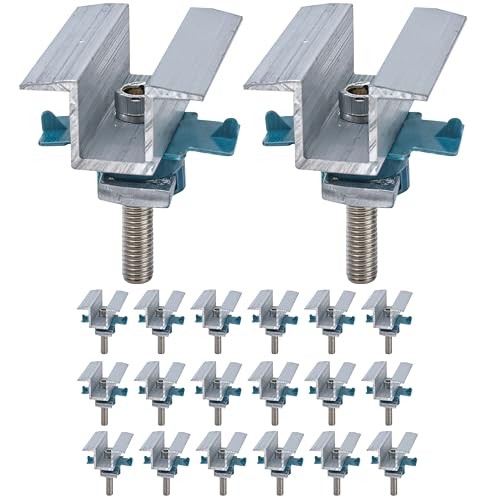 20Pcs Solar Panel Clamps for Unistrut System Mount, Clips Bracket Mounting