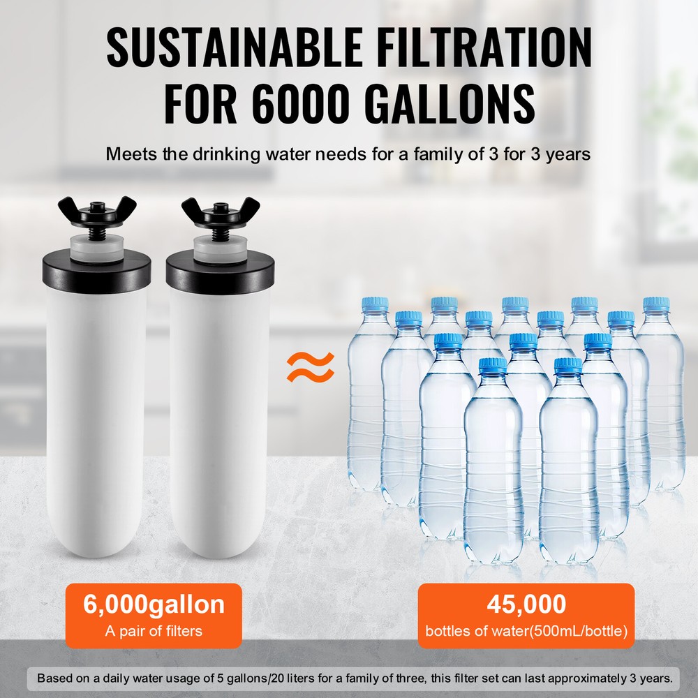 Purification Water Filter Replacement for Gravity Filter System 2 Pack