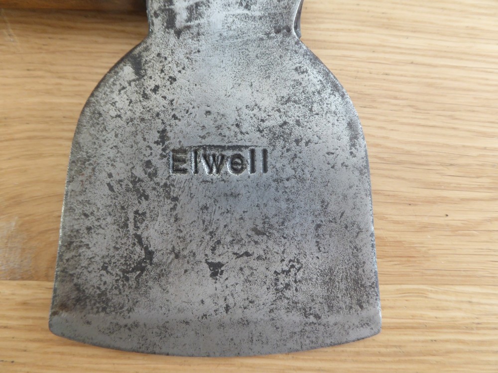 Vintage "Elwell" Kent Pattern Hatchet With Wooden Handle