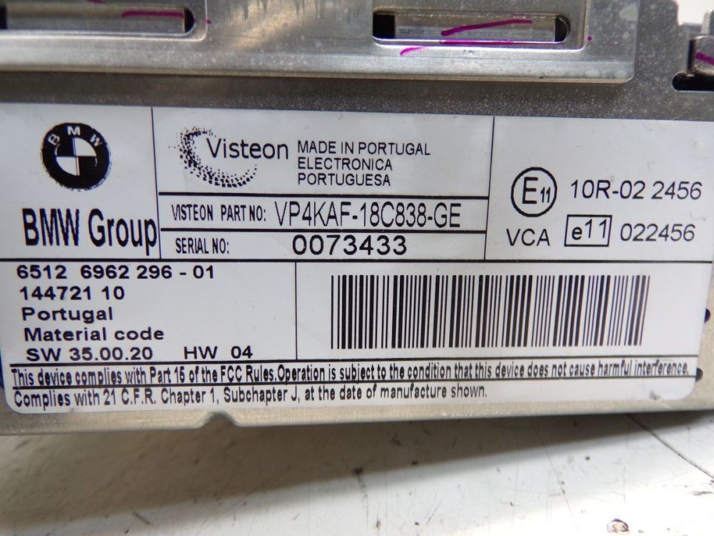 Radio/CD-Wechsler-Kombination Code Not Available! Suitable for BMW 3 (E90)