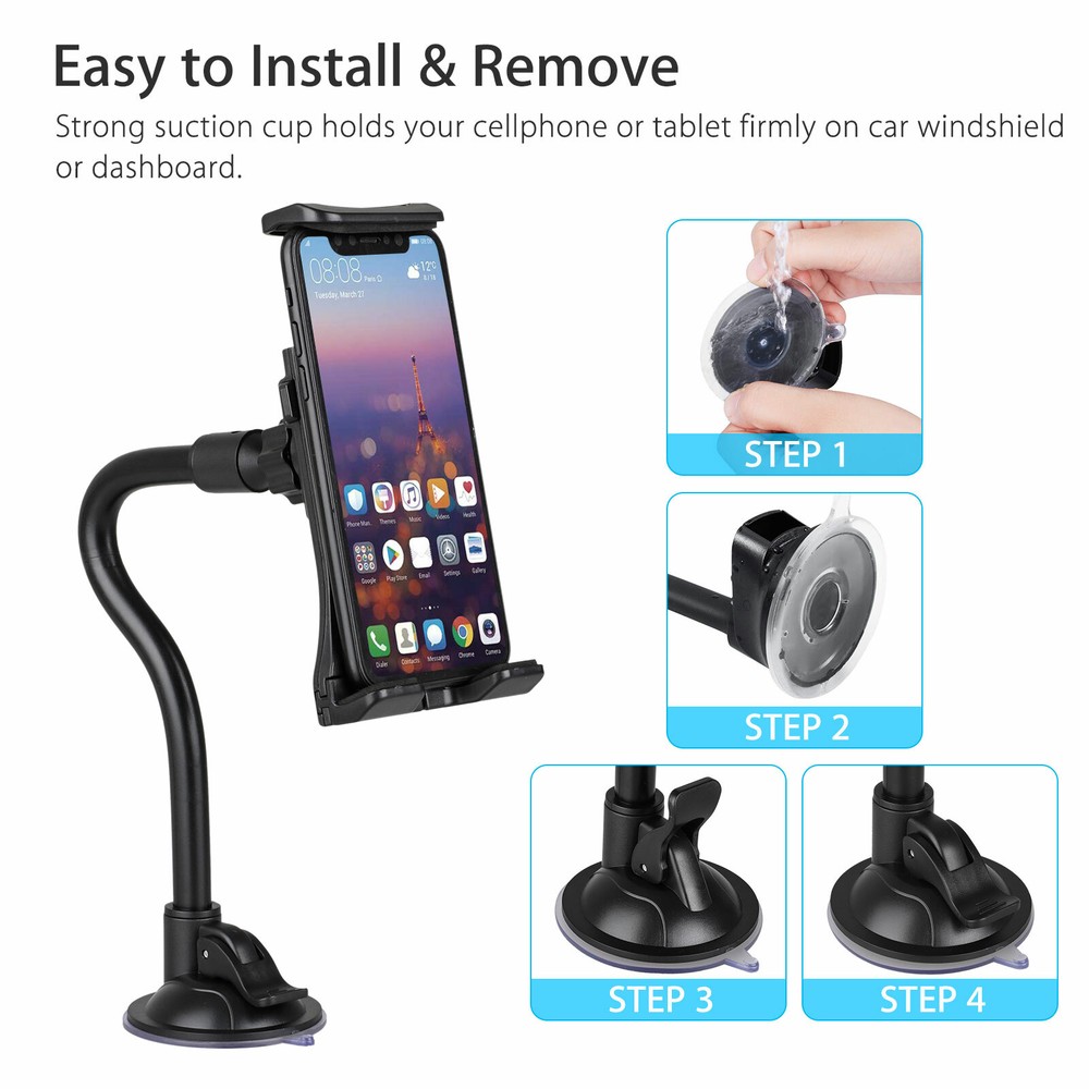 360° Car Windshield Dashboard suction Mount Holder Stand For Phone Tablet PC GPS