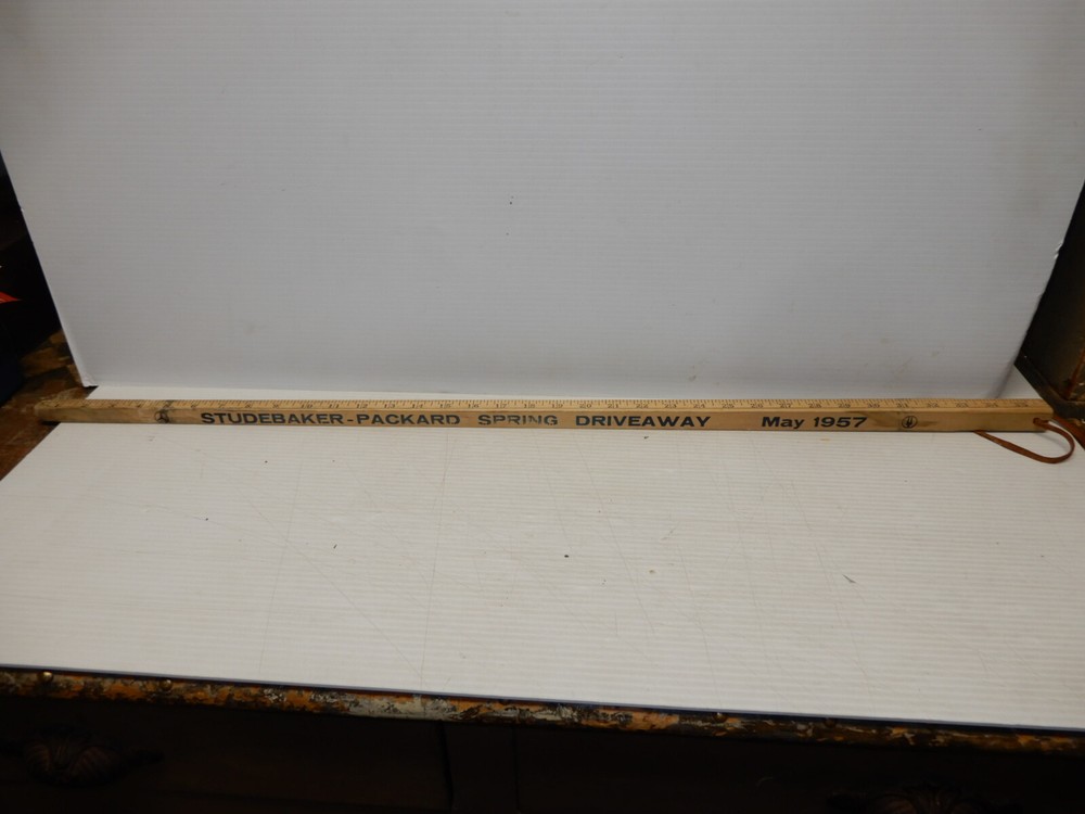 VINTAGE STUDEBAKER PACKARD YARDSTICK WALKING STICK 1957