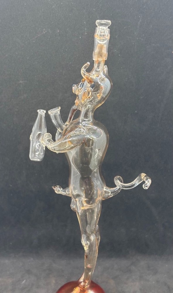 Antique glass devil