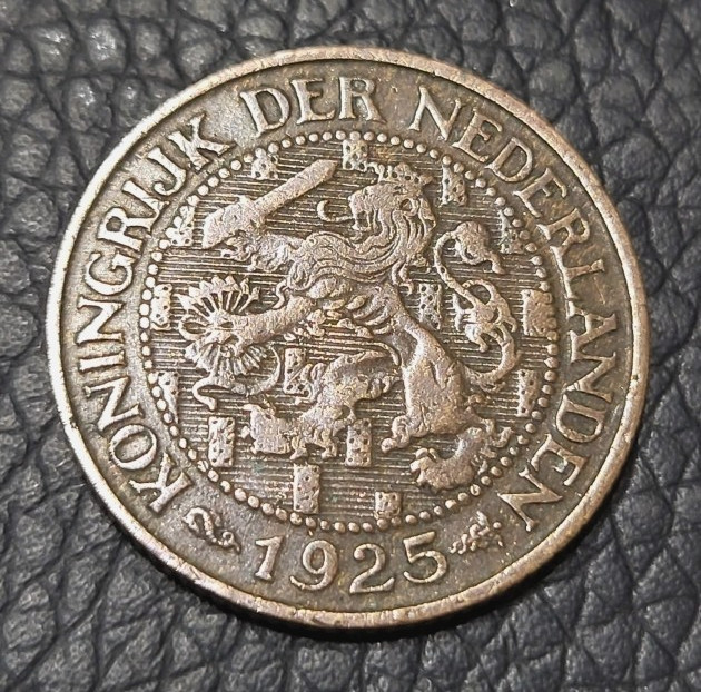 1925 Netherlands 1 Cent Coin