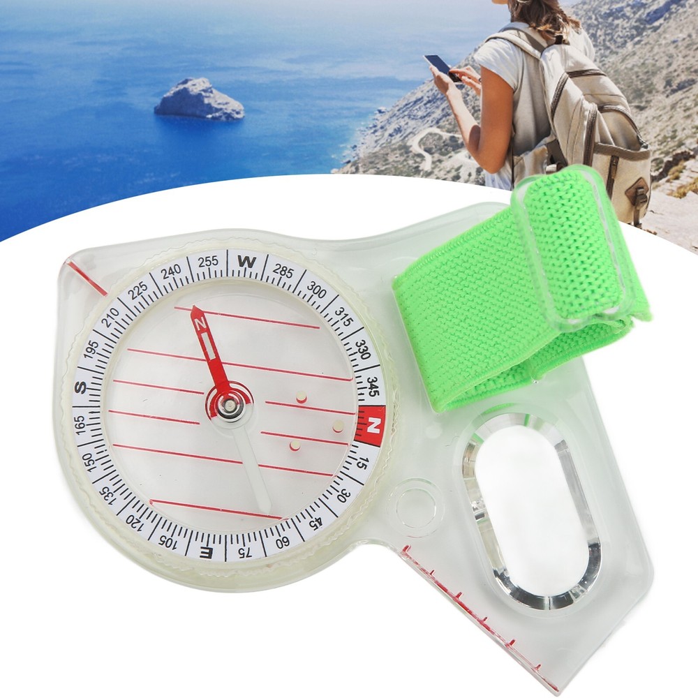 Orienteering Compass Clear Scale ABS Multifunction Thumb Compass With Luminous