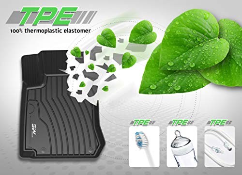  Floor Mats Compatible for Benz C-Class 2016 Black