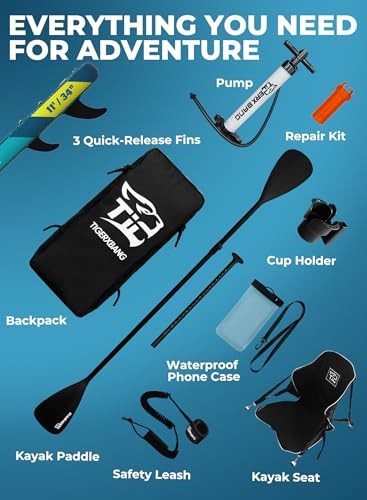 11'6"/11'/10' Inflatable Paddle Board with Complete Accessories, Versatile
