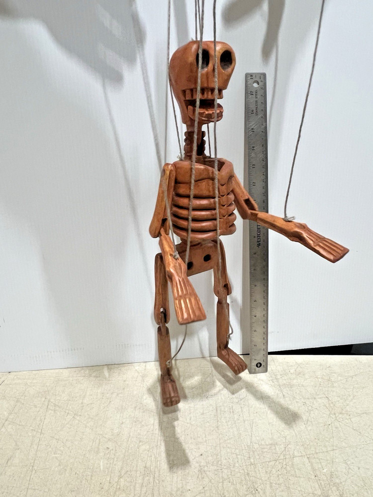 Marionette Skeleton - Handmade Original Puppet 16" 28" overall
