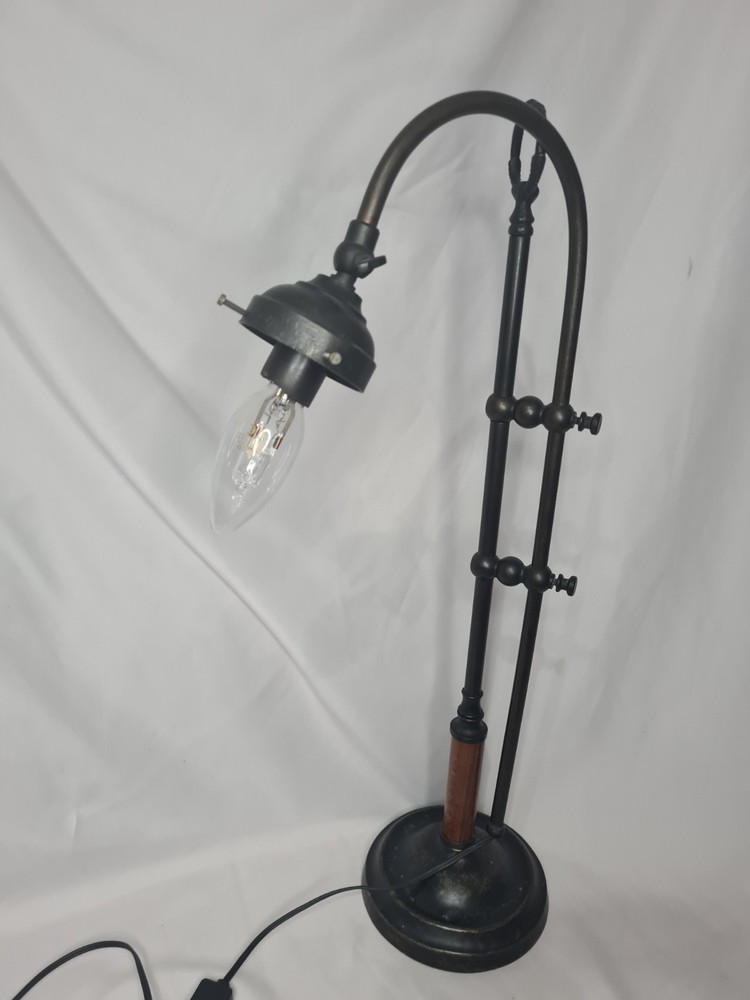 Statement Industrial Campaign Desk Lamp | Solid Heavyweight Task Light | 56cm