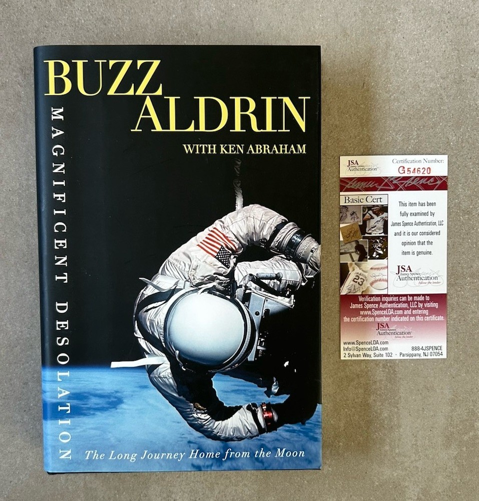 Signed Buzz Aldrin Magnificent Desolation Autographed JSA CERTIFIED