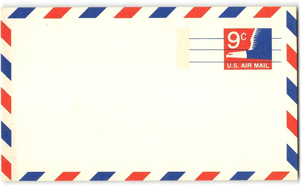 US #UCX10 mint postal card, 9c eagle