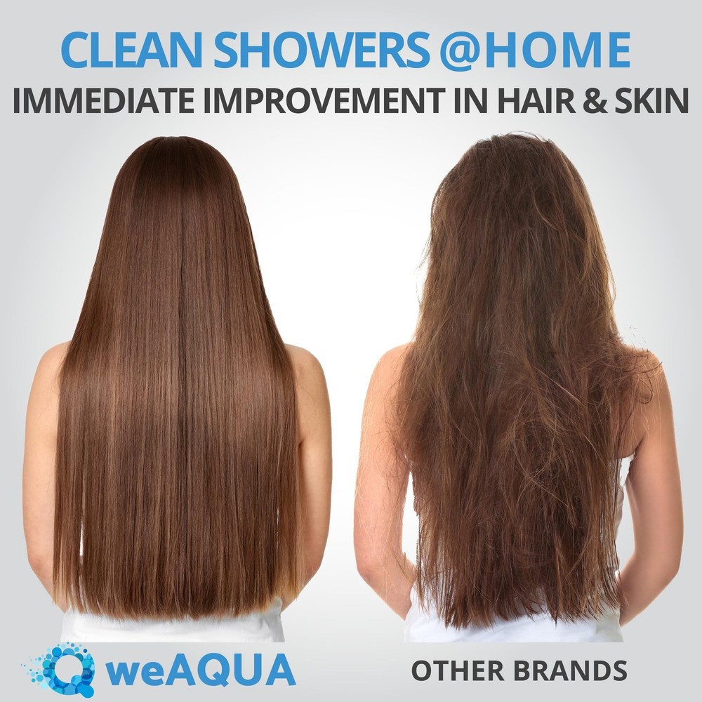 weAQUA Heavy Duty NO BS Shower Filter Replacement Filter, Chrome