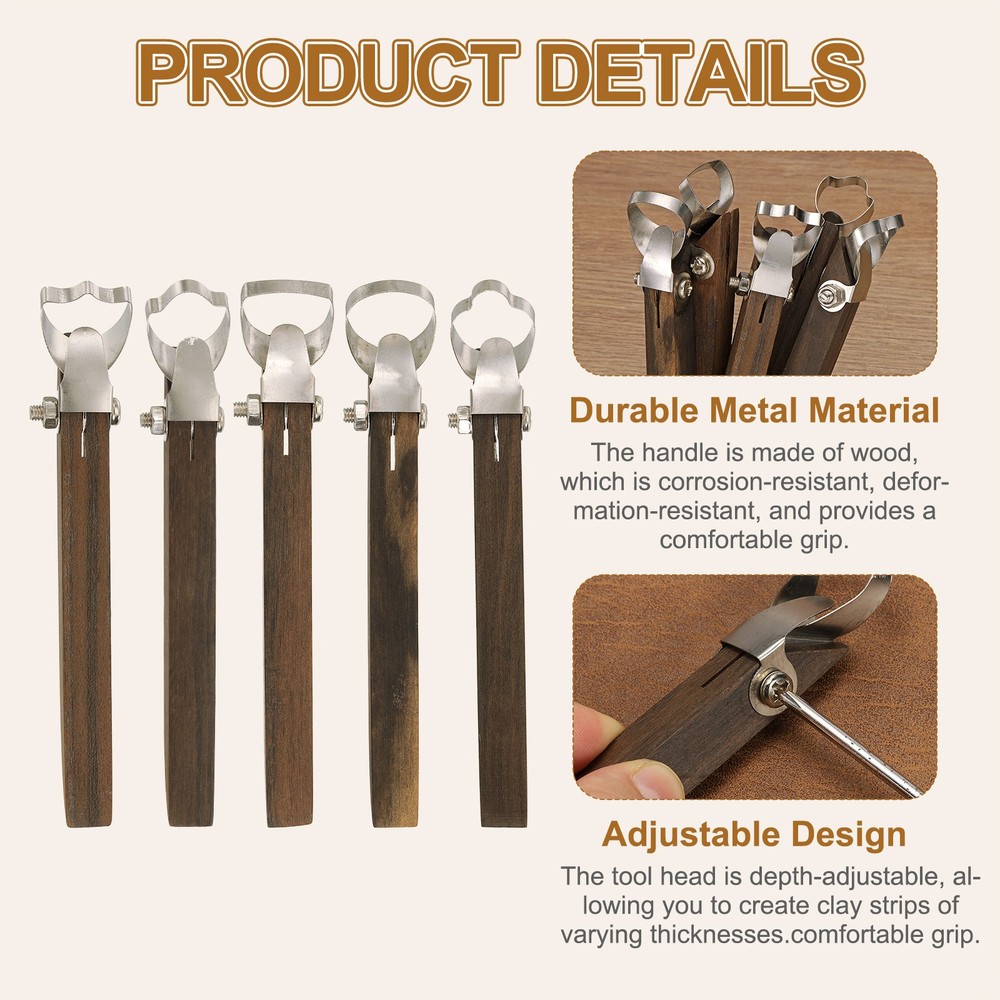 5Pcs Pottery Handle Making Tool, Clay Extruder Tools (5 Style)