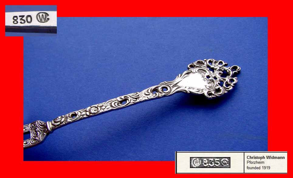 Serving fork with pierced decor, C. Widmann, 830 Silver B67