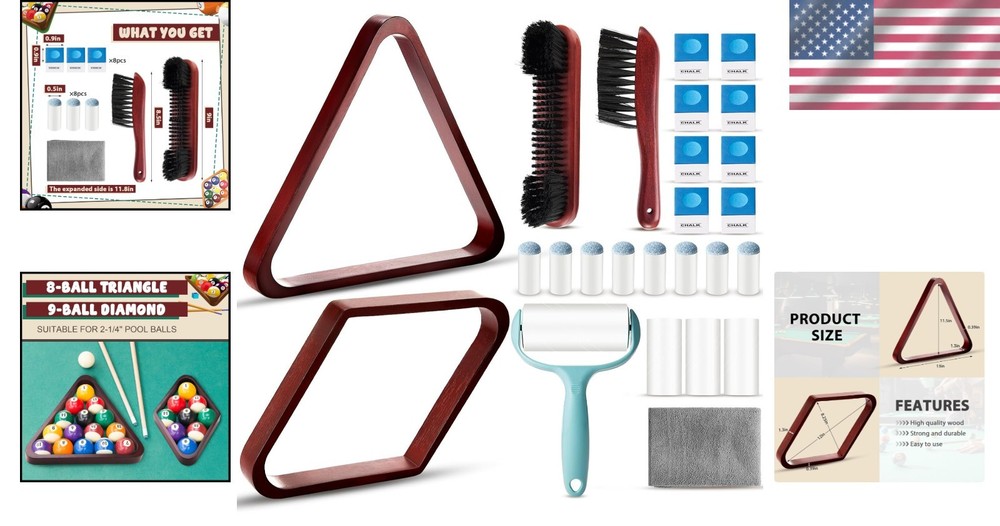 22-Piece Pool Table Cleaning & Accessory Set for Ultimate Performance