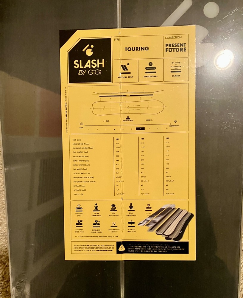 SLASH Snowboards, "Gigi" SPLIT-BOARD (BRAND NEW).