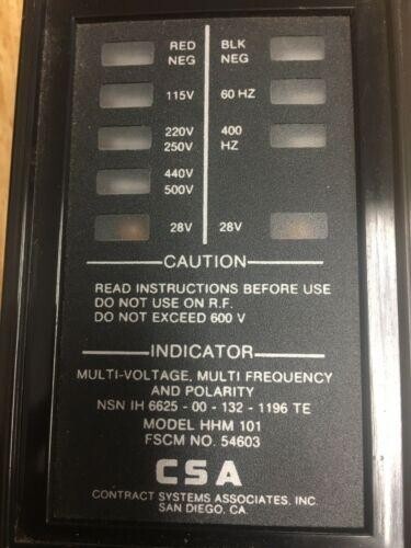 HHM 101 Indicator Multi-Voltage Multi Frequency Polarity Tester 1H6625001321196