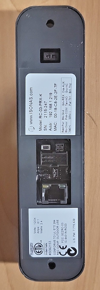 ISONAS Keypad Access Control RC-03-PRX-K Proximity Intertek - TESTED READ