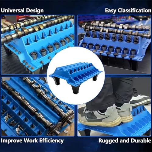 Engine Cylinder Head Organizer Valves Tool,Engine Organizer Parts Blue
