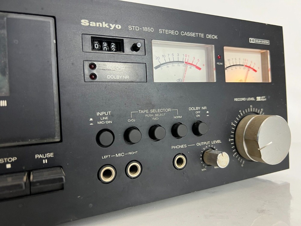 Sankyo STD-1850 Stereo Cassette Deck Black - For Parts