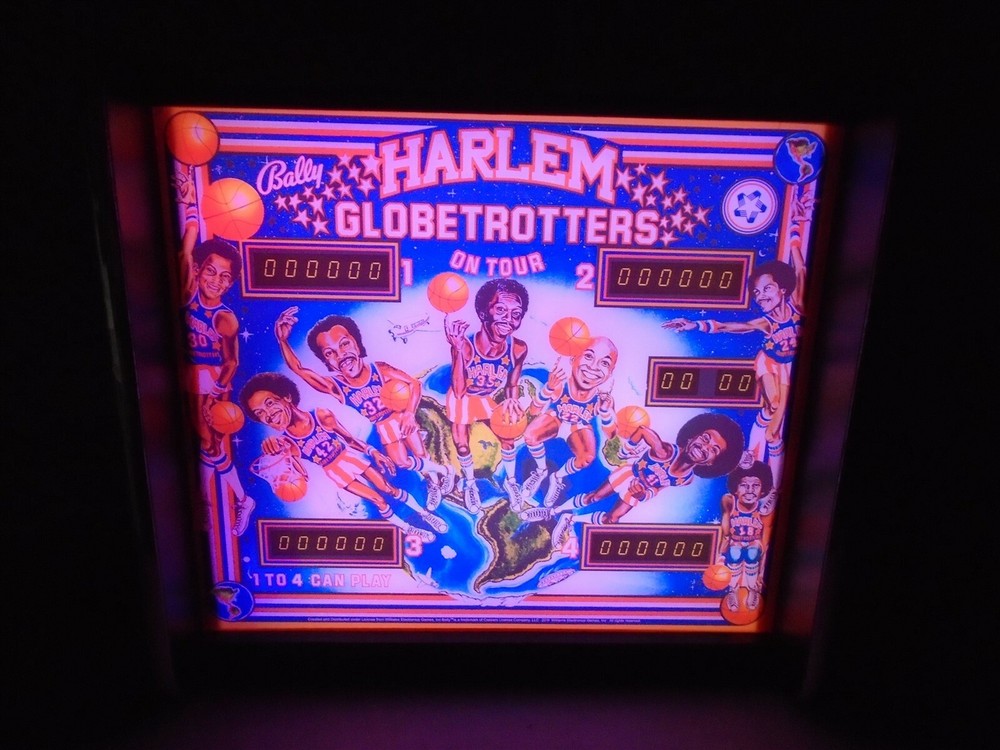 Bally Harlem Globetrotters Pinball Head LED Display light box