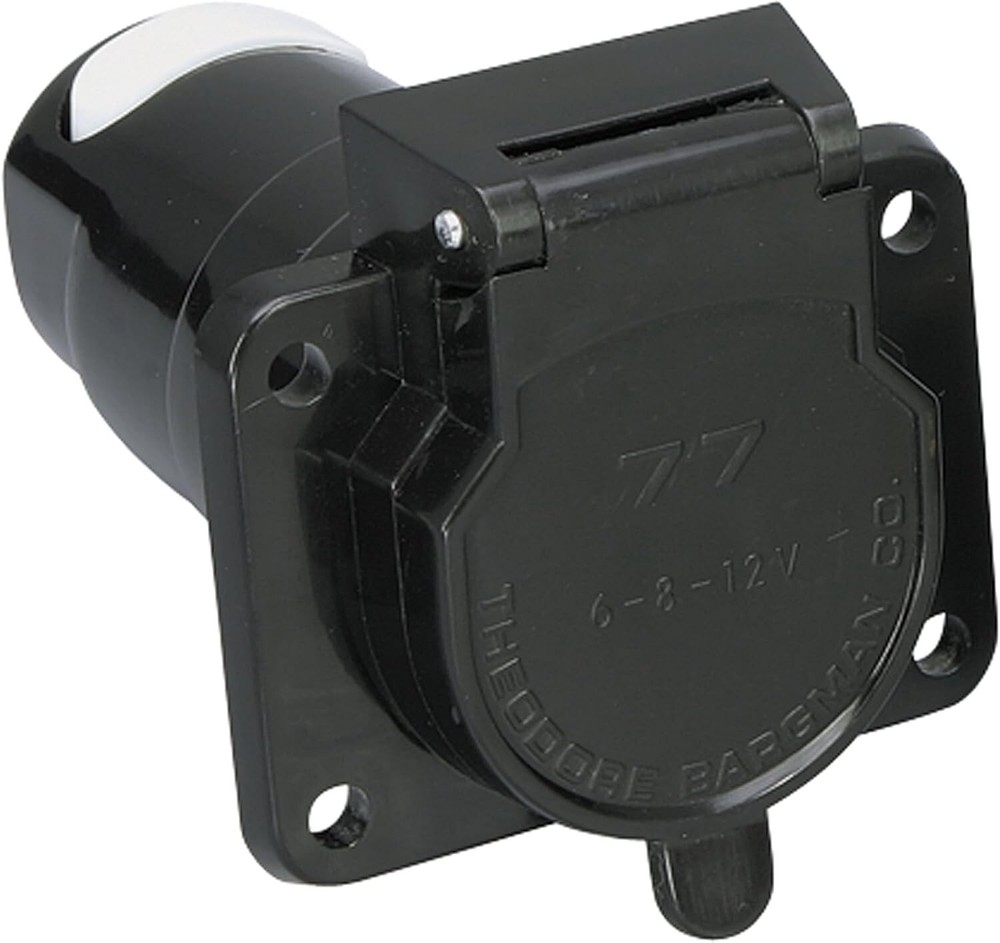 BARGMAN 50-77-001 OEM 7-WAY 12V ROUND TRAILER & VEHICLE CONNECTOR *D15