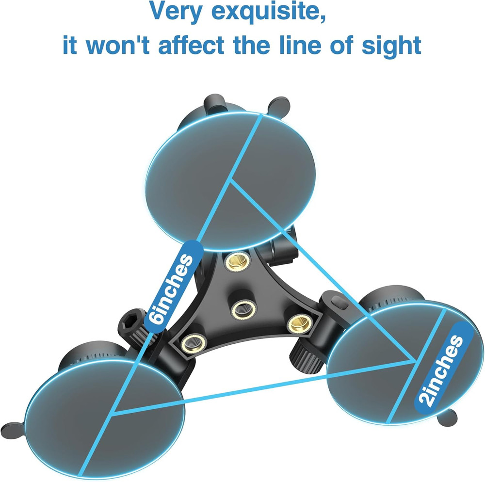 Radar Detector Mount, Triangular Suction Cup Mount,Windshield Radar Detector Suc