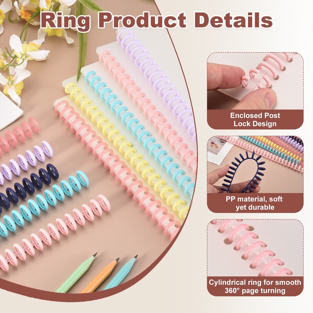 20Pcs Clear Presentation Binding Covers with 10Pcs 8.5mm Combs Kit, White