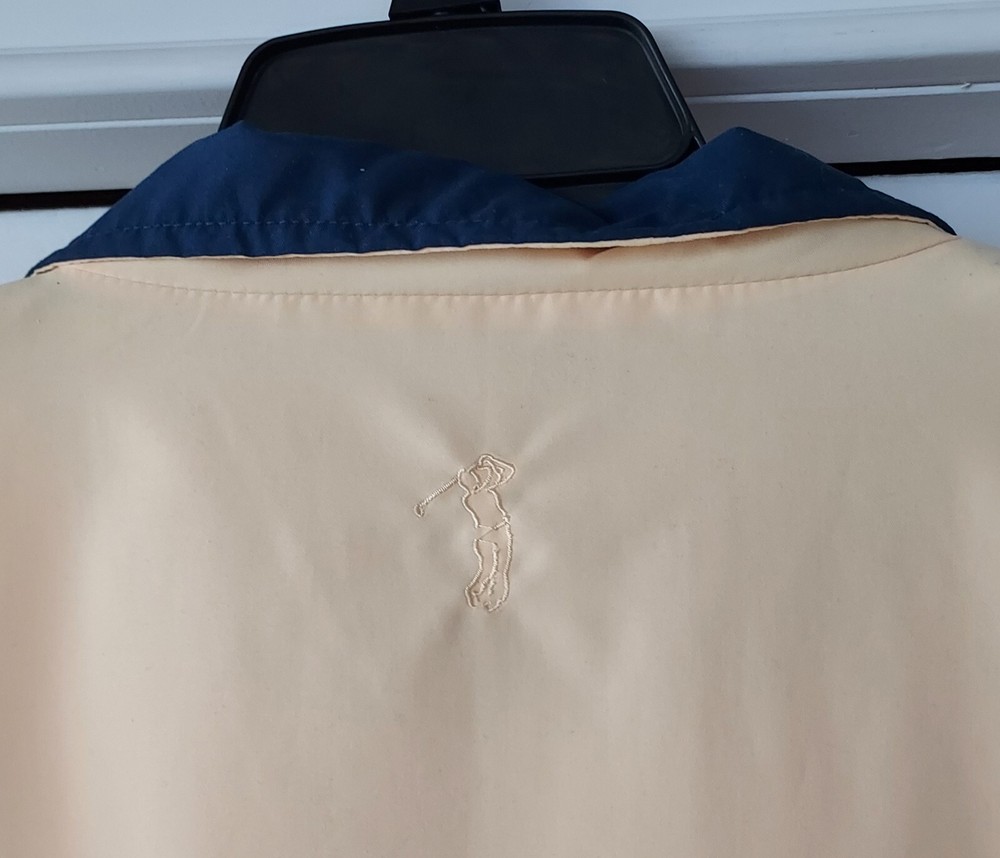Consensus Golf Mens Pullover 1/4 Zip Jacket Sz XLT Tall Yellow Blue Lined