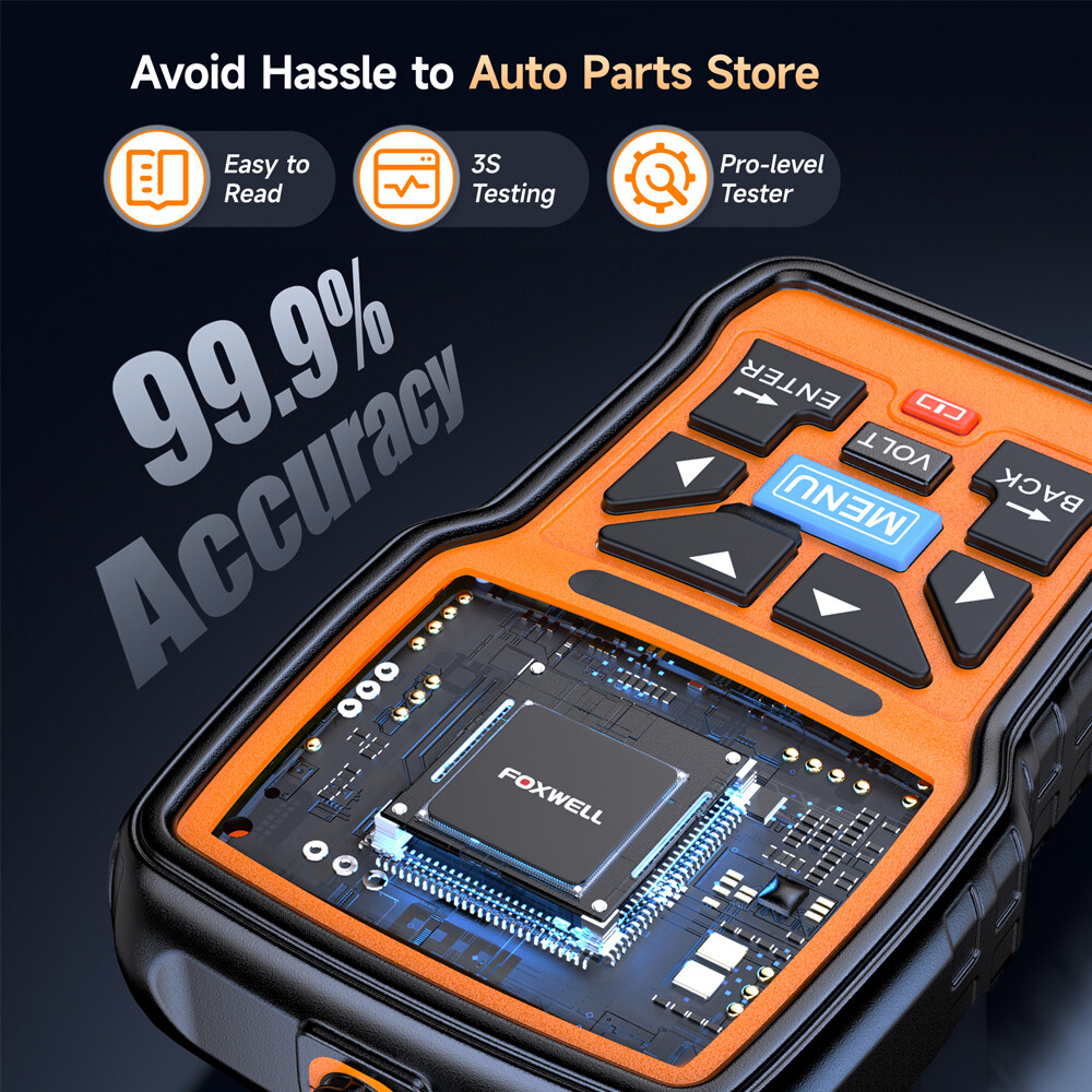 Digital Battery Load Tester Cranking Charging System Alternator Analyzer 6V 12V